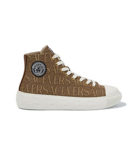 versace skor|Versace high top sneakers.